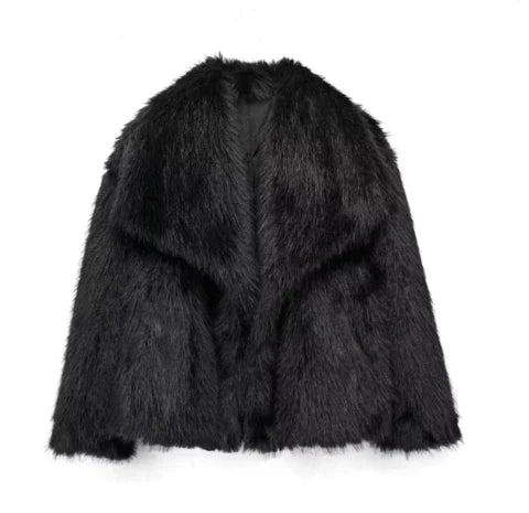 Gaea - Pelzige Cropped Winterjacke für Frauen
