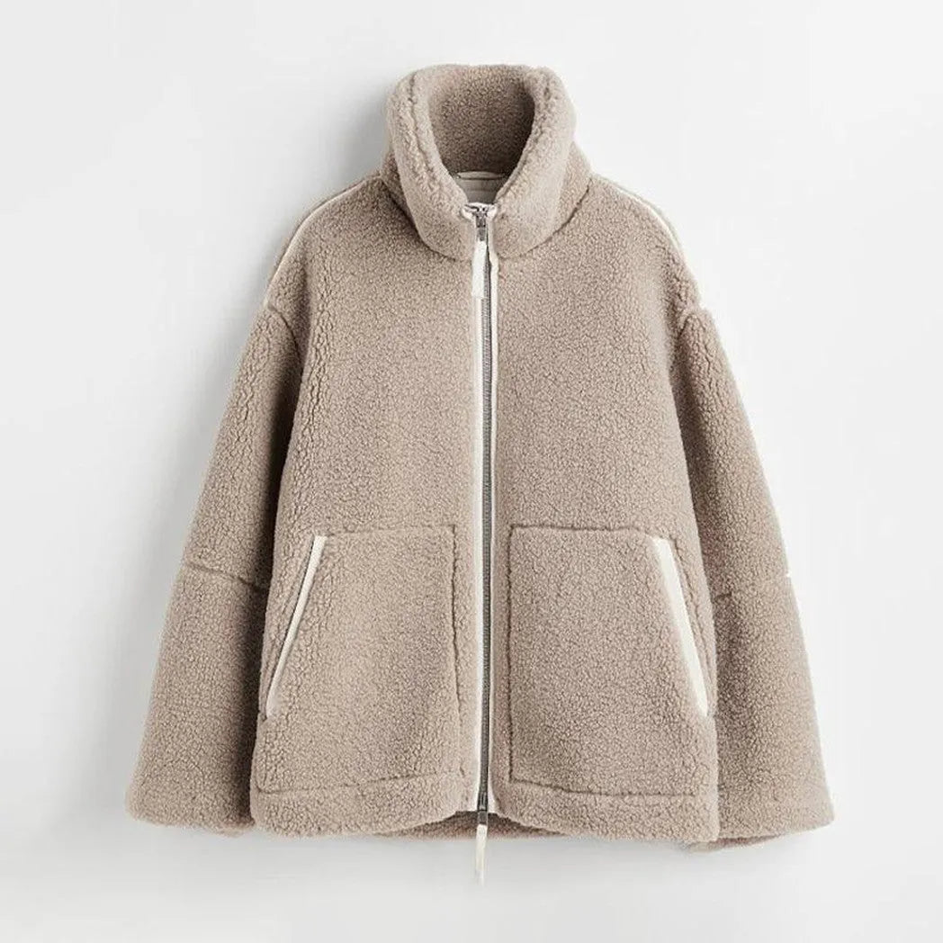 Warmer Frauen Teddy-Wintermantel - Elegant & Kuschelig für Winter