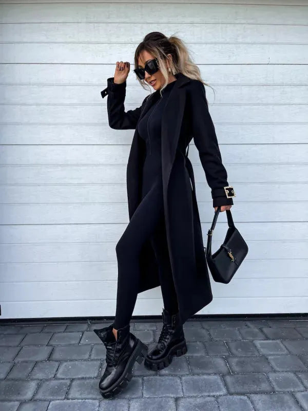 Elegante Frauenjacken mit Goldschnalle für Herbst und Winter