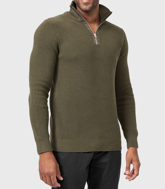 TOMMY - Stylischer Zipper-Pullover für Herren (italienisches Design)