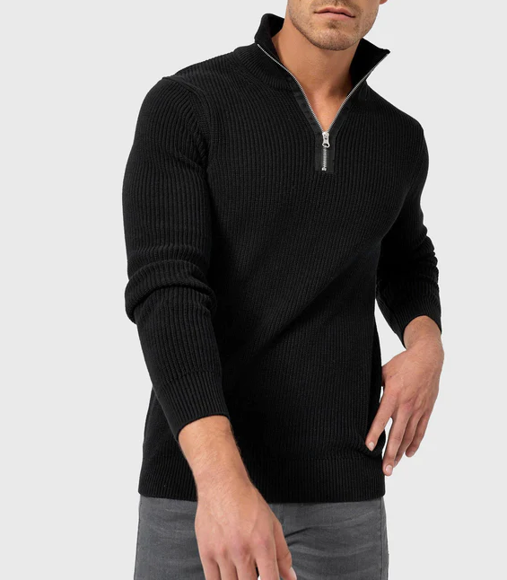 TOMMY - Stylischer Zipper-Pullover für Herren (italienisches Design)