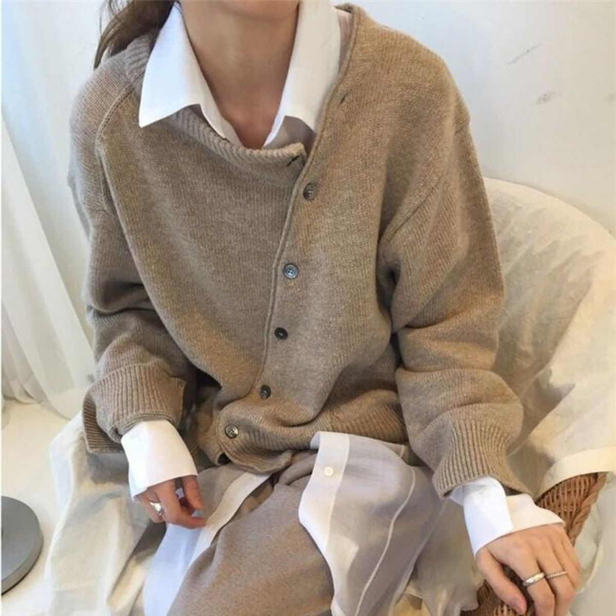 LOLO - Couture Jacke aus kuschligem Material mit verspielter Knopfleiste