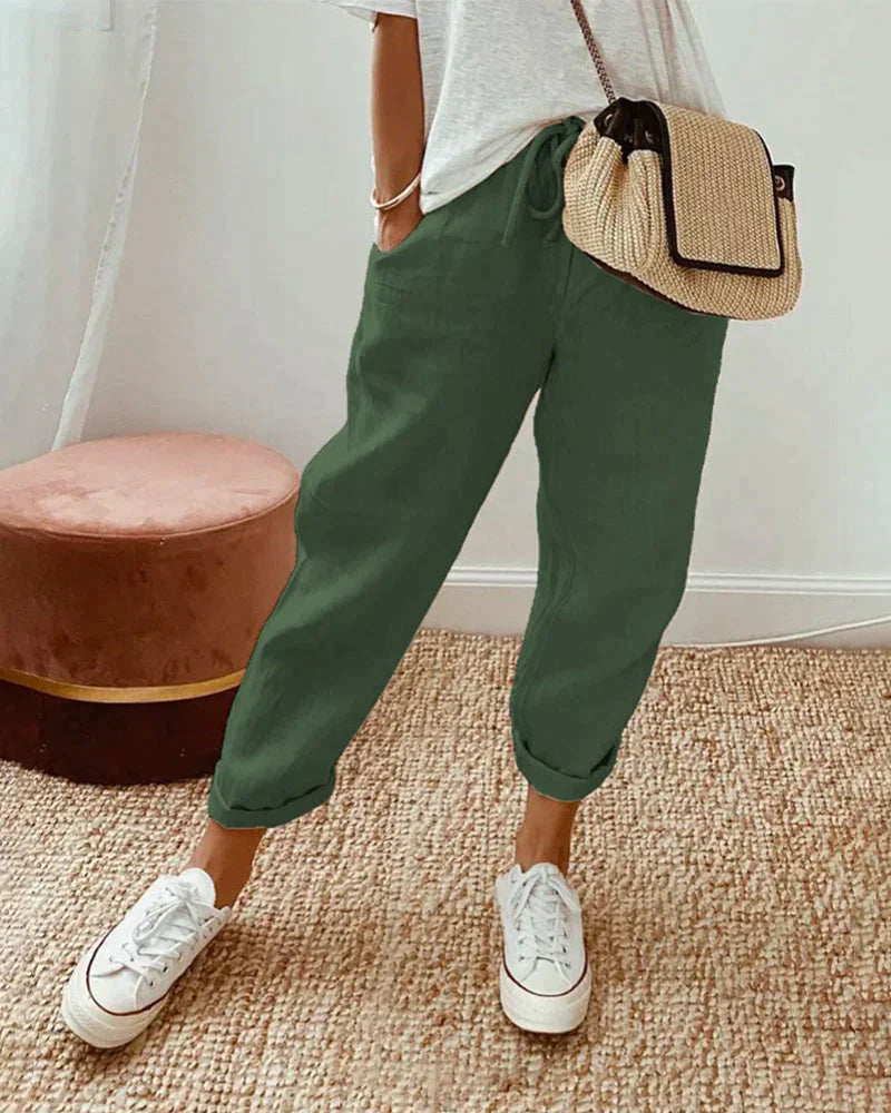 Eva - lässige und stylische leinen hose