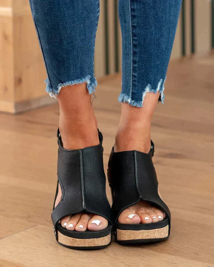 JASMINNA - Trendige Damensandalen mit Keilabsatz und ergonomischem FuÃ?bett