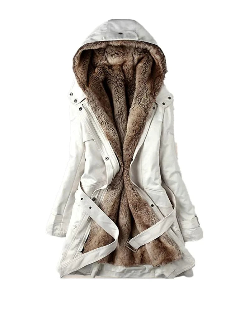Aneta - Lange gefütterte Jacke für den Winter