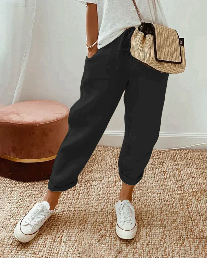 Lässige und stylische leinen hose