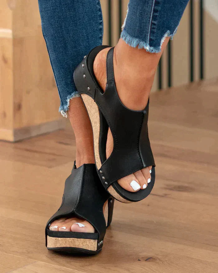 JASMINNA - Trendige Damensandalen mit Keilabsatz und ergonomischem FuÃ?bett