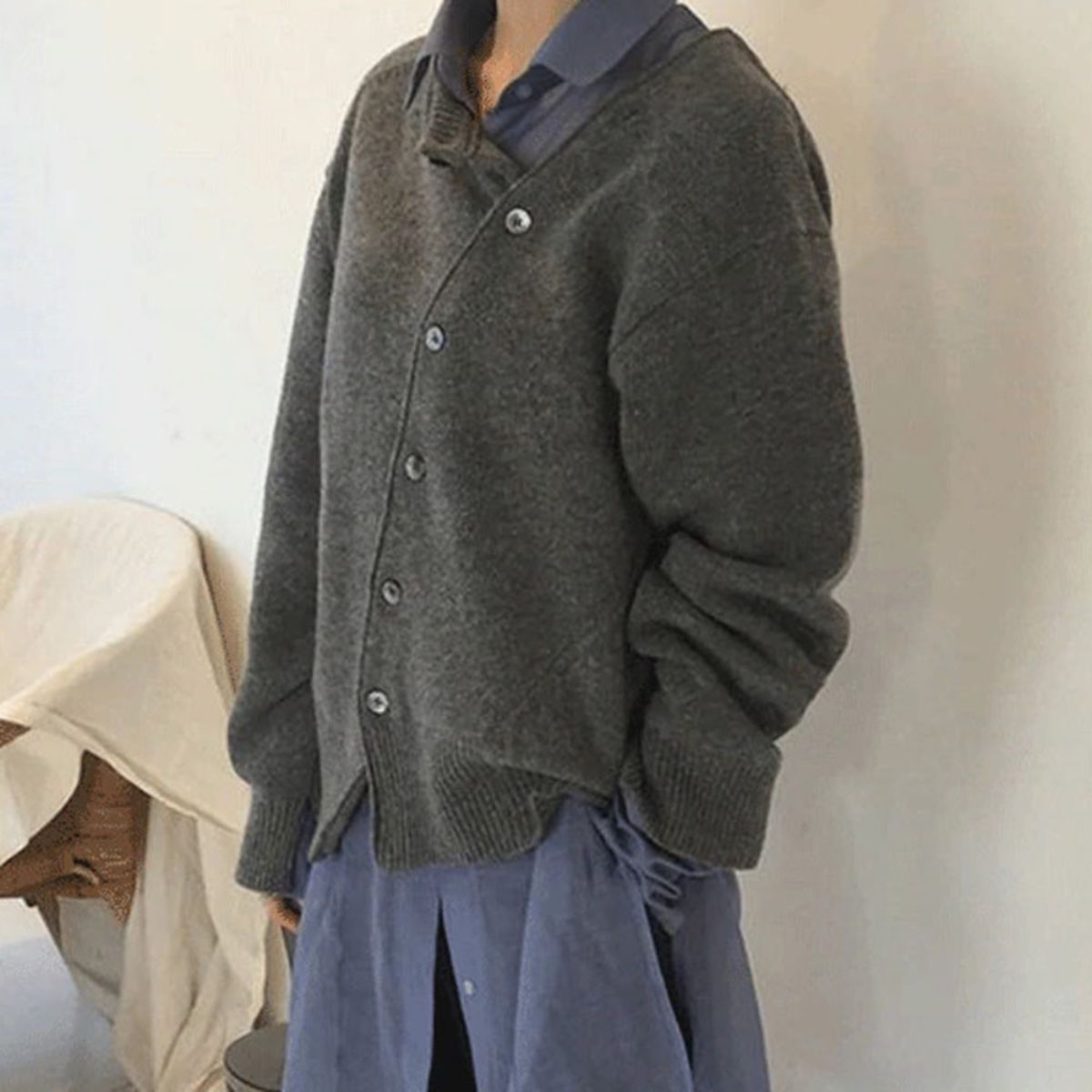 LOLO - Couture Jacke aus kuschligem Material mit verspielter Knopfleiste