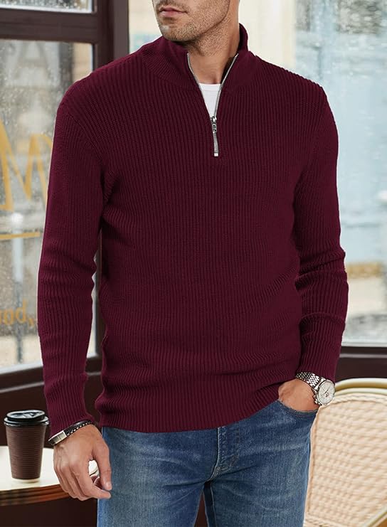 Stylischer zipper-pullover für herren (italienisches Design)