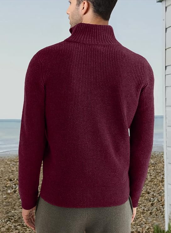 Stylischer zipper-pullover für herren (italienisches Design)