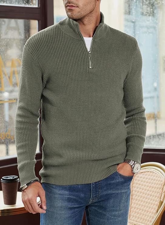 Stylischer zipper-pullover für herren (italienisches Design)