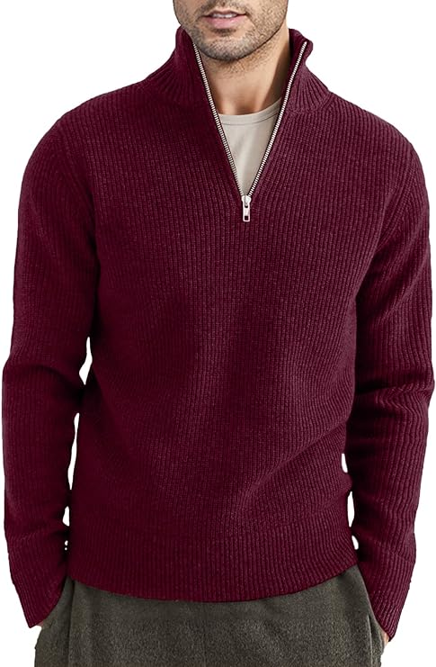 Stylischer zipper-pullover für herren (italienisches Design)