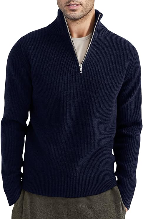 Stylischer zipper-pullover für herren (italienisches Design)