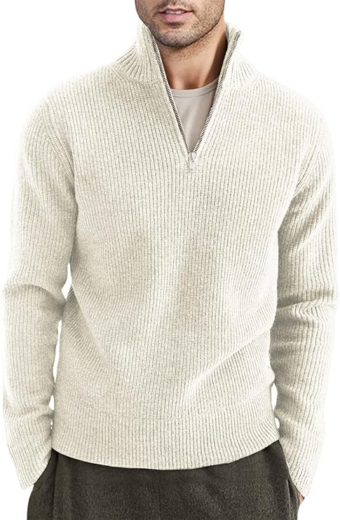 Stylischer zipper-pullover für herren (italienisches Design)
