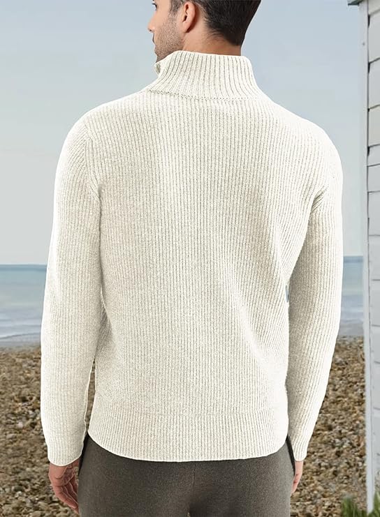 Stylischer zipper-pullover für herren (italienisches Design)