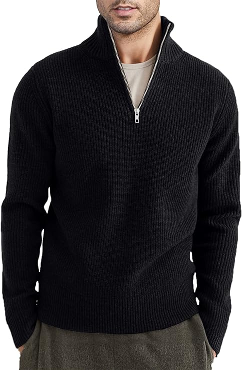 Stylischer zipper-pullover für herren (italienisches Design)