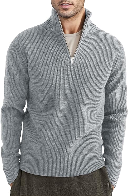 Stylischer zipper-pullover für herren (italienisches Design)