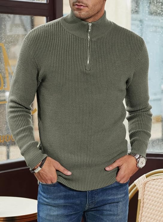 Stylischer zipper-pullover für herren (italienisches Design)