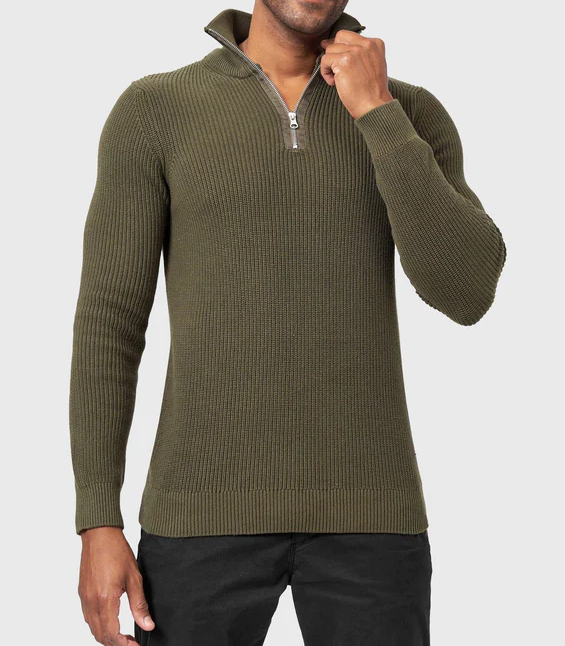TOMMY - Stylischer Zipper-Pullover für Herren (italienisches Design)