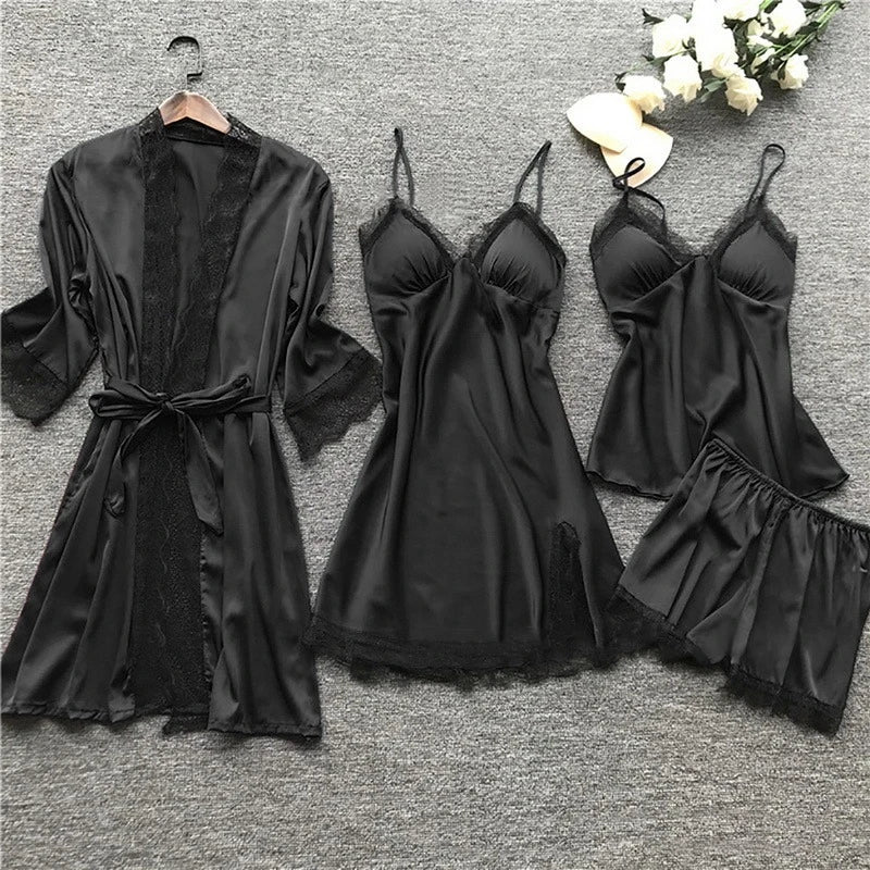 BRITT - Elegantes Satin-Pyjama-Set