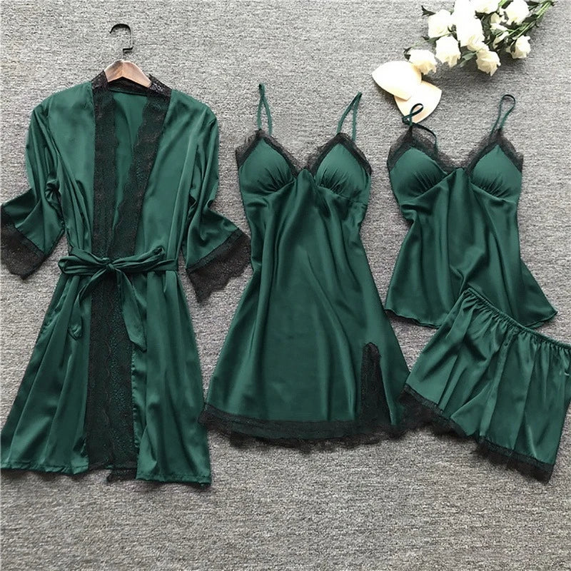 BRITT - Elegantes Satin-Pyjama-Set