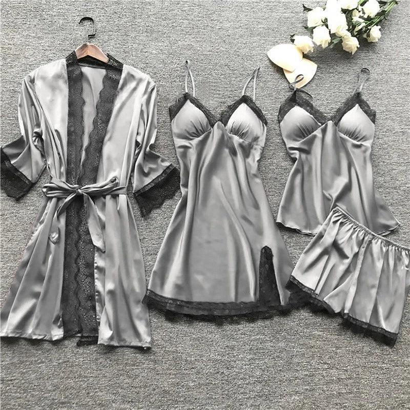 BRITT - Elegantes Satin-Pyjama-Set