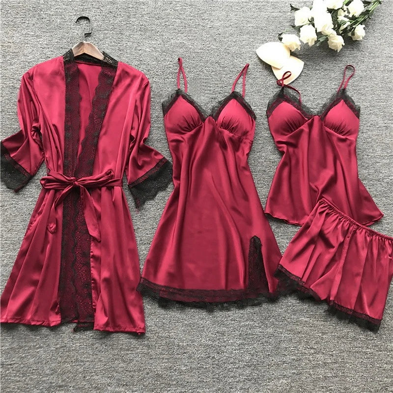 BRITT - Elegantes Satin-Pyjama-Set