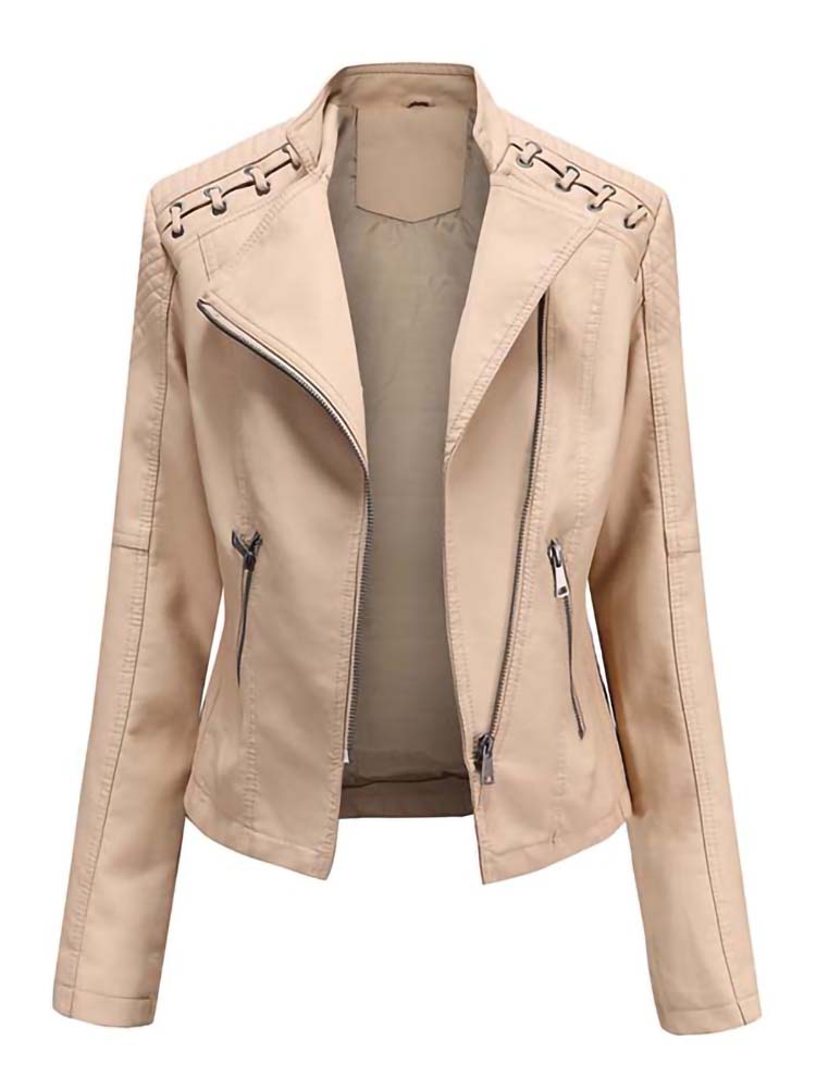 CHARLÈNE - Elegante Leder Jacke für den Frühling