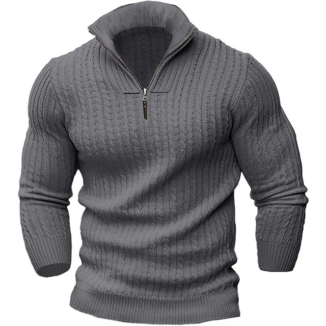 Tom Polo - Stylischer Zipper-Pullover für Herren (italienisches Design)