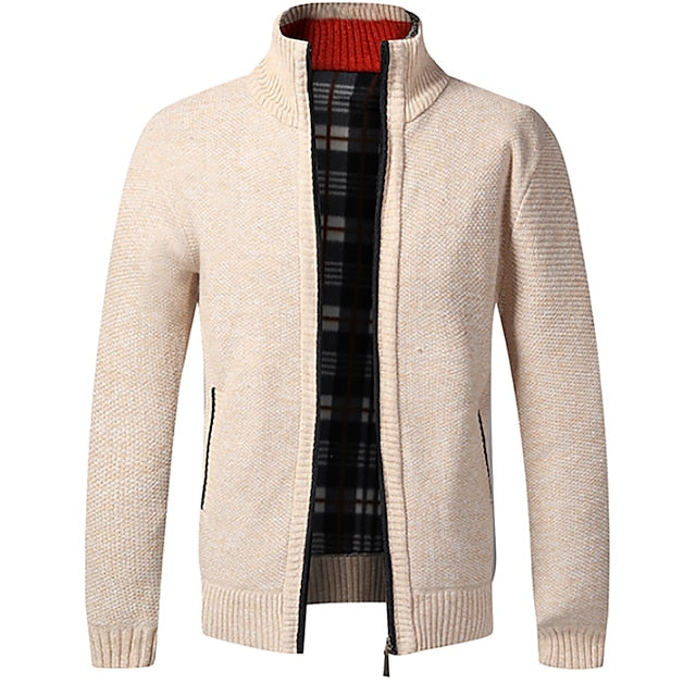 Tom Polo - Stylischer Zipper-Strickpullover für Herren (italienisches Design)