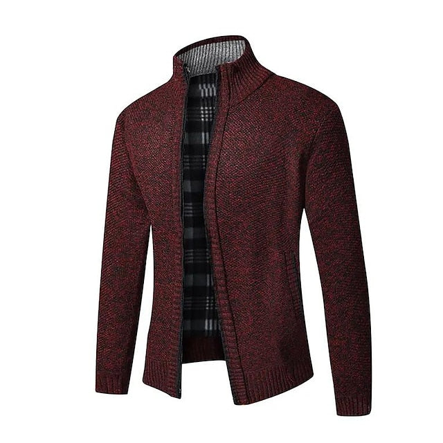 Tom Polo - Stylischer Zipper-Strickpullover für Herren (italienisches Design)