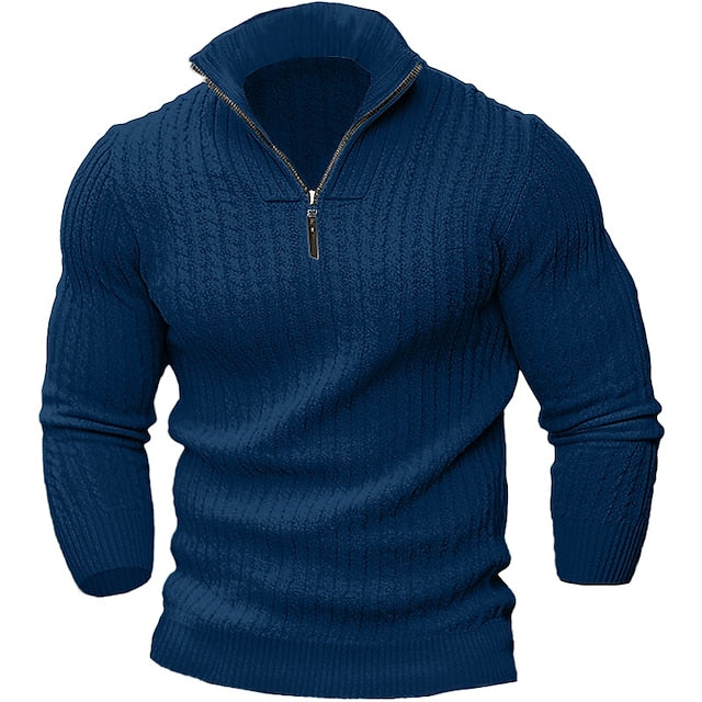 Tom Polo - Stylischer Zipper-Pullover für Herren (italienisches Design)