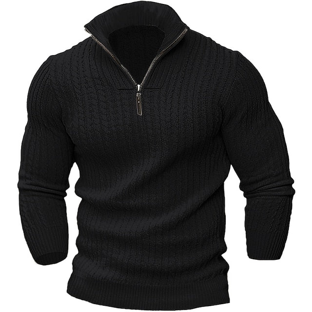Tom Polo - Stylischer Zipper-Pullover für Herren (italienisches Design)