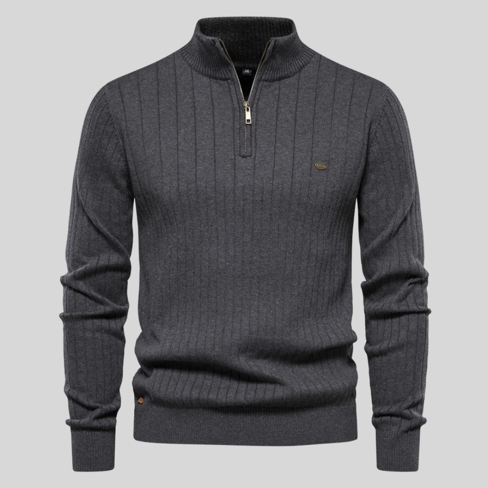 Aiopeson - Modischer Pullover mit Reißverschluss