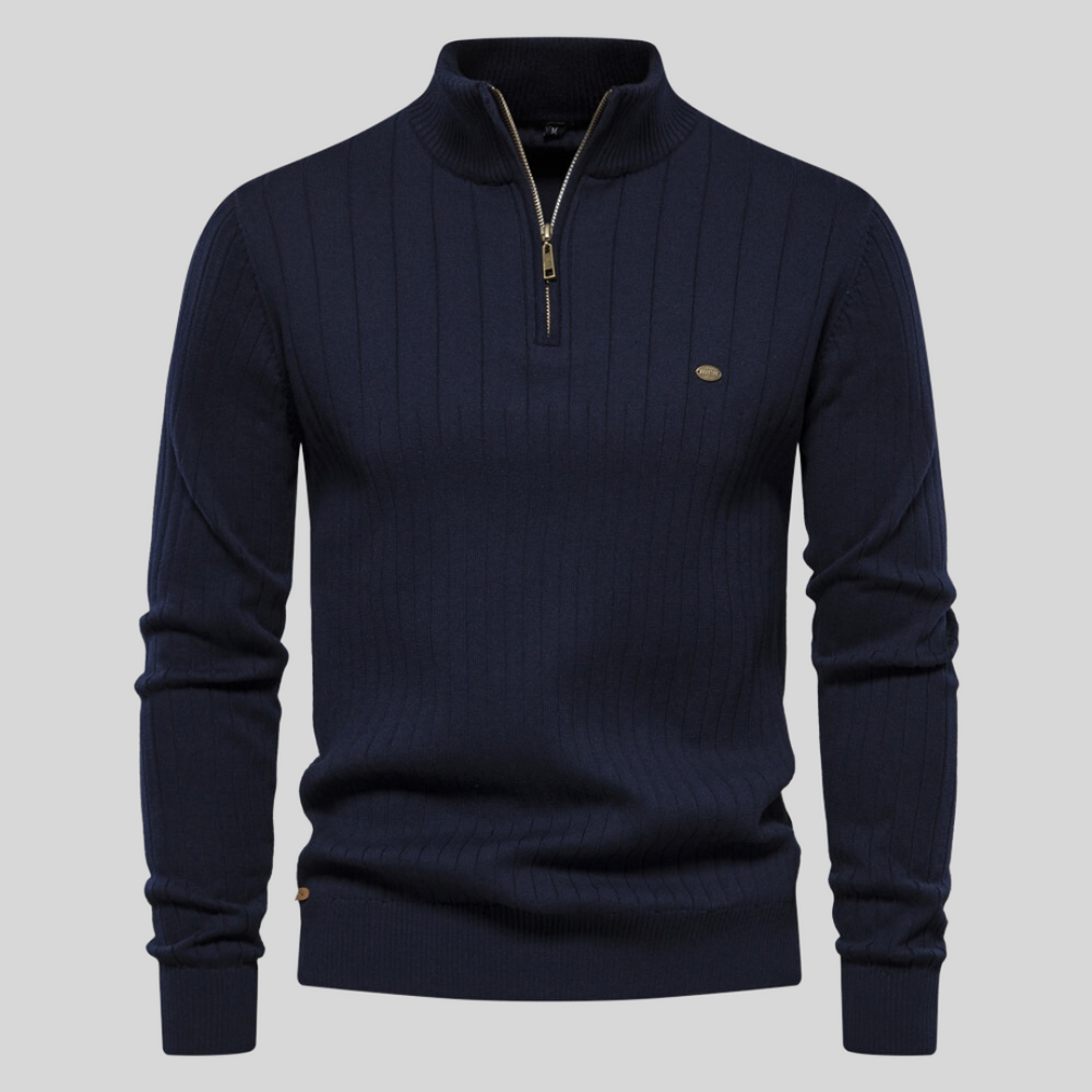 Aiopeson - Modischer Pullover mit Reißverschluss