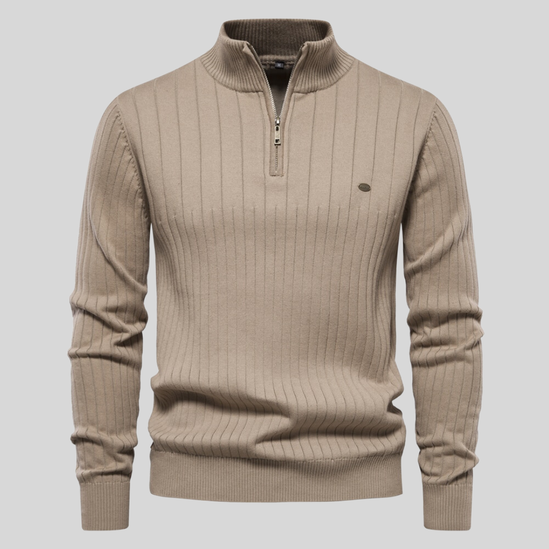 Aiopeson - Modischer Pullover mit Reißverschluss