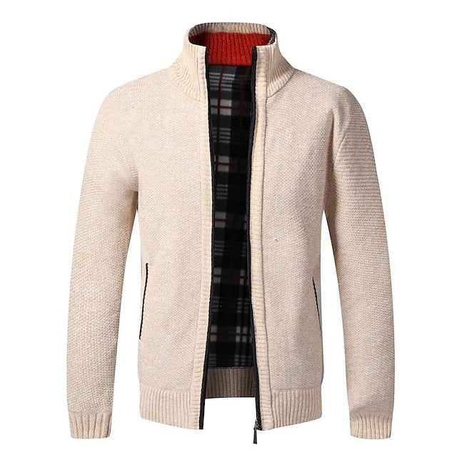 Tom Polo - Stylischer Zipper-Strickpullover für Herren (italienisches Design)
