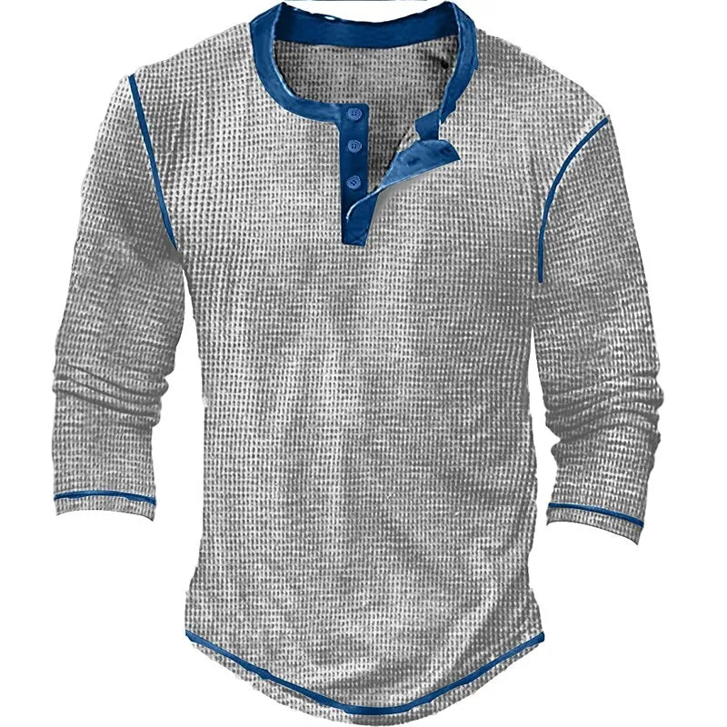 Arian - Vintage Herren T-Shirt Waffelstrick Struktur