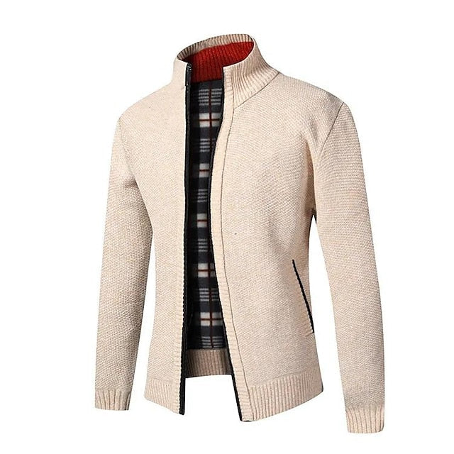 Tom Polo - Stylischer Zipper-Strickpullover für Herren (italienisches Design)