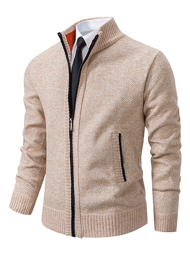 Tom Polo - stylischer zipper-strickpullover für herren (italienisches design)