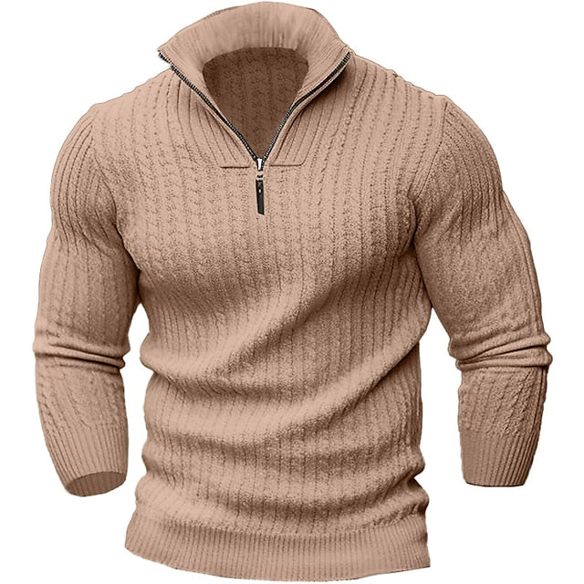 Tom Polo - Stylischer Zipper-Pullover für Herren (italienisches Design)
