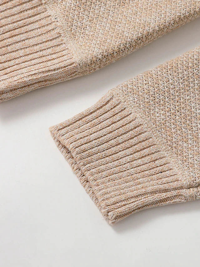 Tom Polo - stylischer zipper-strickpullover für herren (italienisches design)