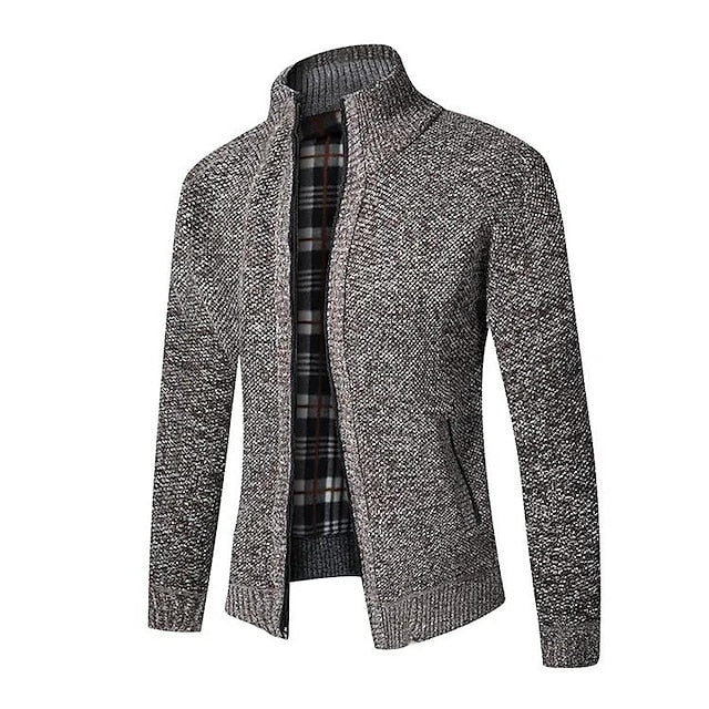 Tom Polo - Stylischer Zipper-Strickpullover für Herren (italienisches Design)