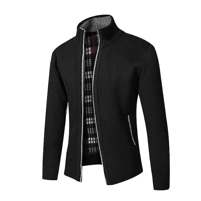 Tom Polo - Stylischer Zipper-Strickpullover für Herren (italienisches Design)