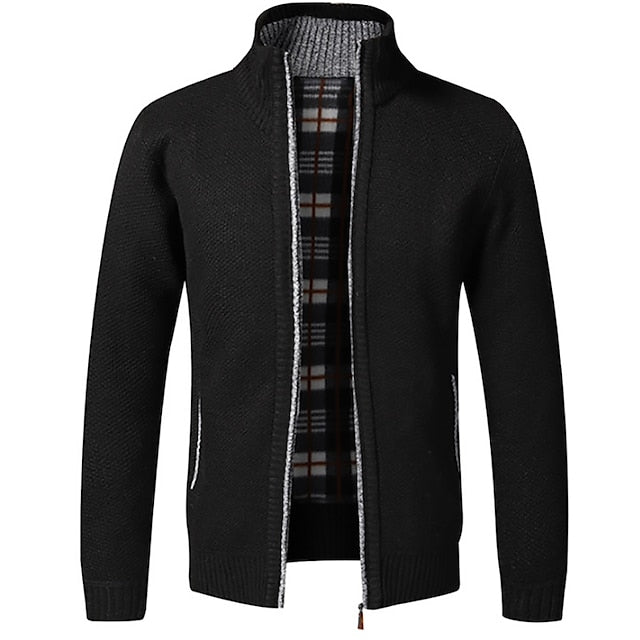 Tom Polo - Stylischer Zipper-Strickpullover für Herren (italienisches Design)