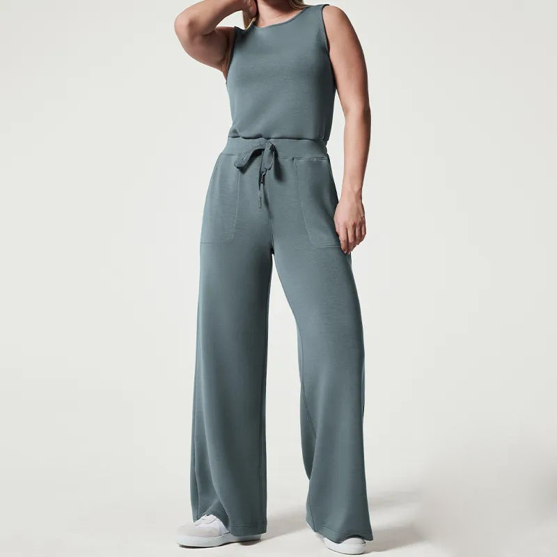 Desiree - Ärmelloser fester Jumpsuit