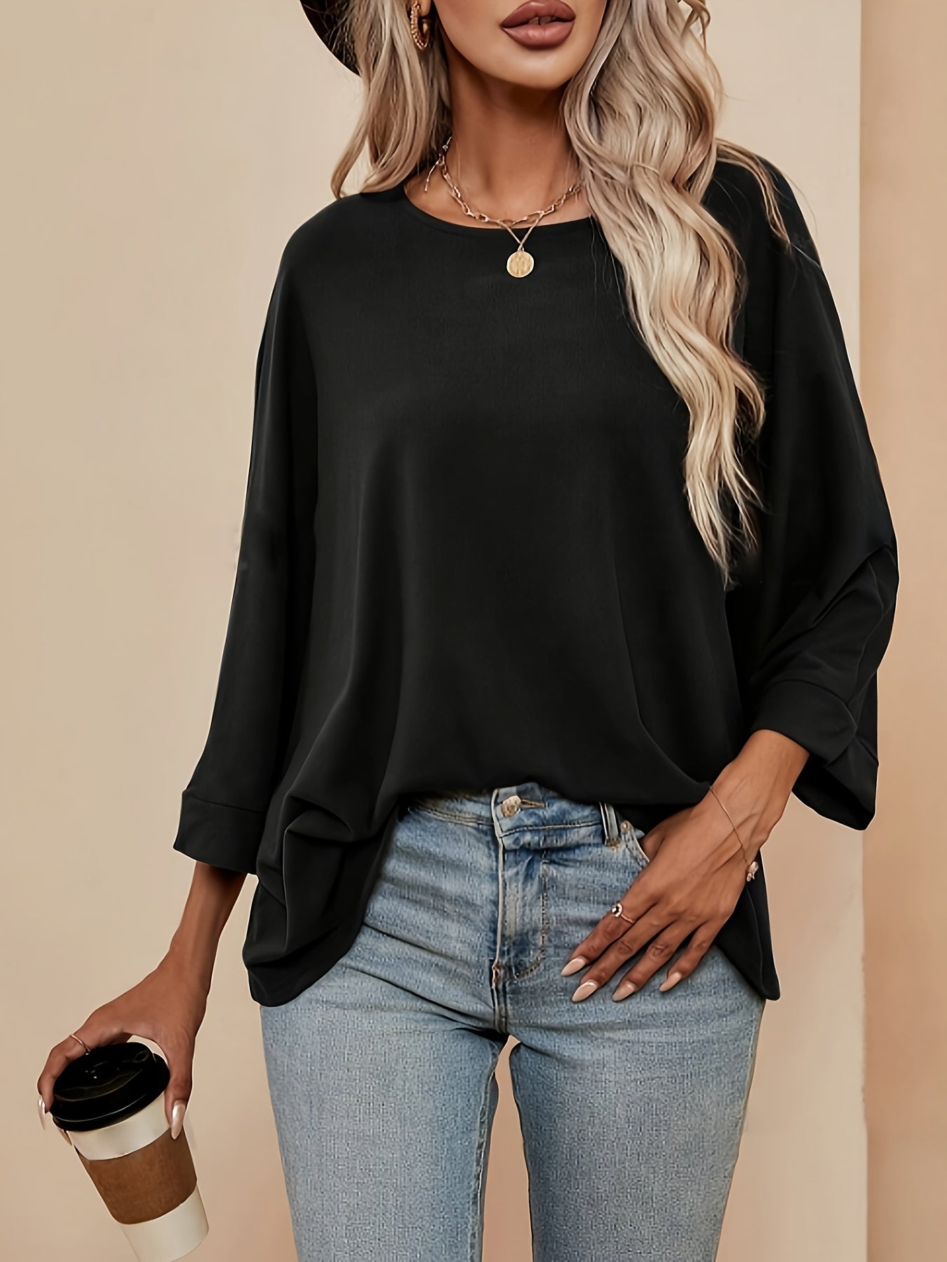 Weiße Oversize-Bluse - Laura