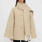 Frauen Winterjacken Set: Stilvolle Jacke mit Schal für Herbst/Winter