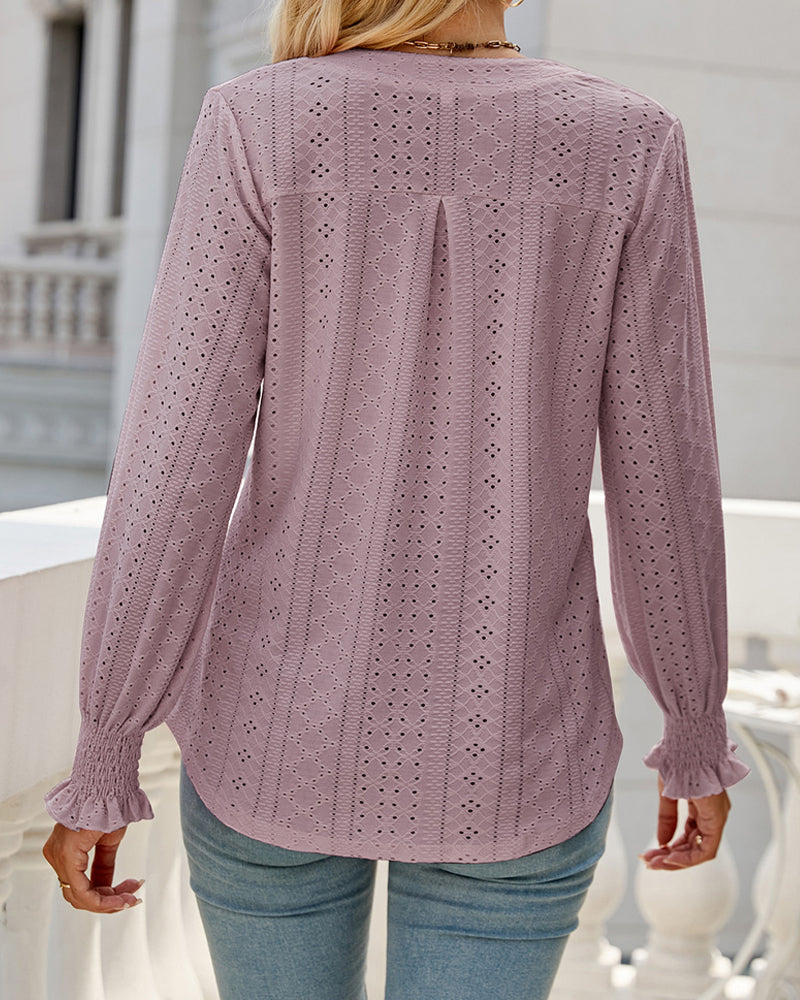 Damenbluse mit v-ausschnitt - Calena