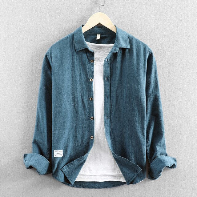 JACKSON - 100% Baumwolle Unifarbenes Hemd